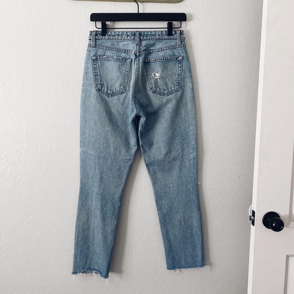 Reformation Cropped Cigarette Ripped Jeans in Savu - Picture 3 of 4